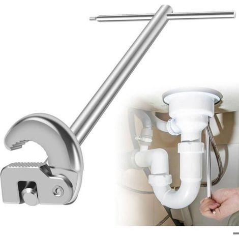 Clé à écrou - KZQ - 298 mm - Mâchoires réglables - Tête pivotante 180° - Acier carbone (1/4)