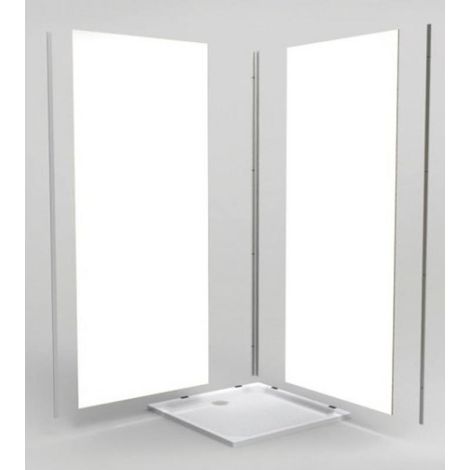 Lazer – Panneau mural de douche blanc 120x60cm – Épaisseur 1,2cm en PVC – Compatible systèmes Decofast – Facile à installer