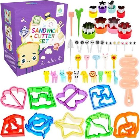 Coupe-Sandwich à Faire soi-même – Kit d'accessoires pour boîte à déjeuner Bento 45 en 1, kit Complet d'accessoires pour boîte (1/4)