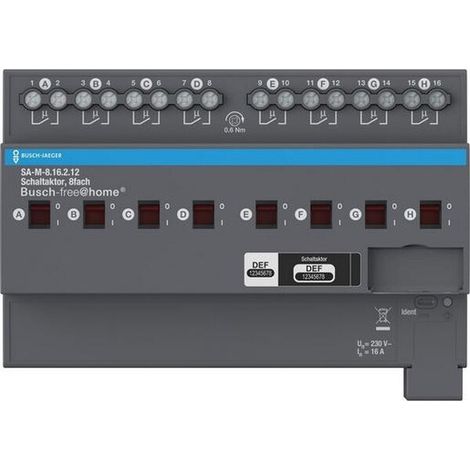 Busch-Jaeger SA-M-8.16.2.12 Dimmer schwarz 8 Kanäle