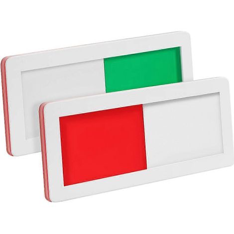 Lot de 2 panneaux coulissants « Libre »/« Occupé » pour porte de bureau/hôtel/salle de conférence, indiquant la confidentialité et signalant la disponibilité. (1/4)