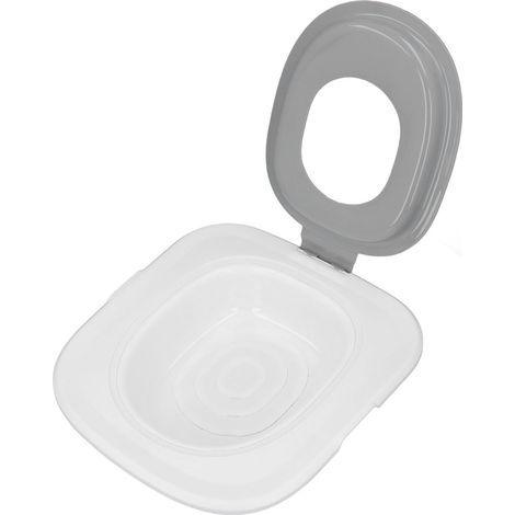 Kit d'apprentissage de la propreté pour chat, gris, en ABS, amovible et réutilisable, pour toilettes à domicile. (1/5)