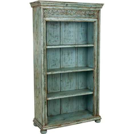 Estantería librería de madera azul 100x40x180 cm (1/5)