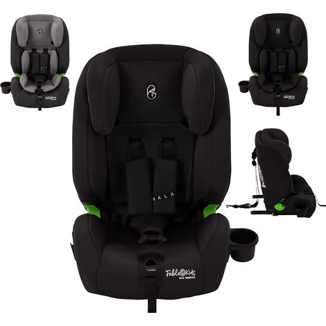 Arebos – Siège auto pour enfants groupe 1/2/3 9-36 kg – Isofix et ceinture 3 points – Appuie-tête réglable 8 positions – Porte-gobelet inclus – Noir (1/5)