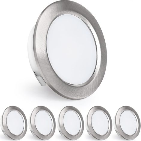 Spots LED Encastrables 230V, 4W 440LM Spots de Plafond 16mm Ultra-Plats 4000K Blanc Neutre Trou de Perçage 55-60mm pour Cuisine, Salon, Chambre, Blanc, Lot de 3 (1/5)