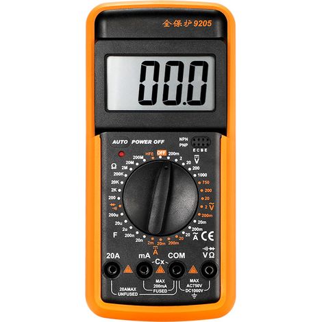 Digitales Multimeter, das Frequenz, Spannung und Strom misst, ideal für elektrische Tests und Wartung. Unverzichtbares Werkzeug für Techniker und Bastler.