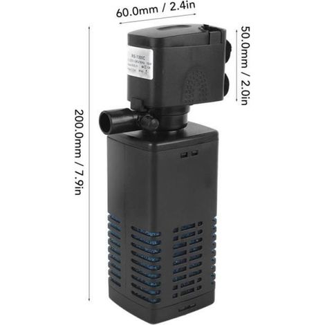 Vvikizy Pompe à Eau Aquarium Multifonctionnelle 3 en 1 pour Filtre de Réservoir de Poissons (1/4)