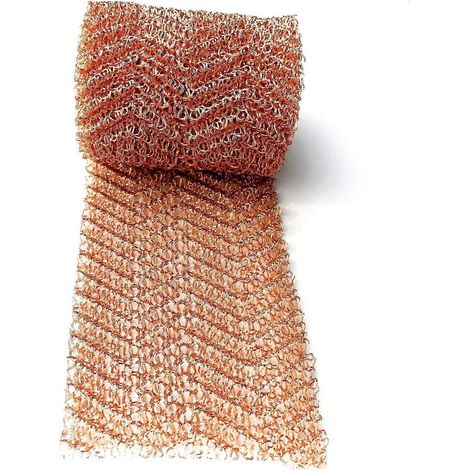 Grillage en cuivre 5 po x 10 pi, double couche, en tissu de cuivre, pour boucher les trous dans le jardin ou la maison.