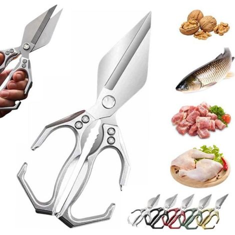 Ciseaux de cuisine multifonctionnels et robustes, ciseaux à volaille, coupe-os robuste, ciseaux tout usage (1/4)