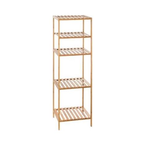 Etagère 5 niveaux salle bain Varia naturel bambou (1/10)