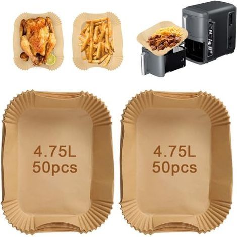 Baketron 100PCS Ninja Double Stack XL 9.5L Papier Cuisson Liners for SL400EU,Ninja Double Stack XL Accessoires Papier Sulfurisé Liners (1/5)