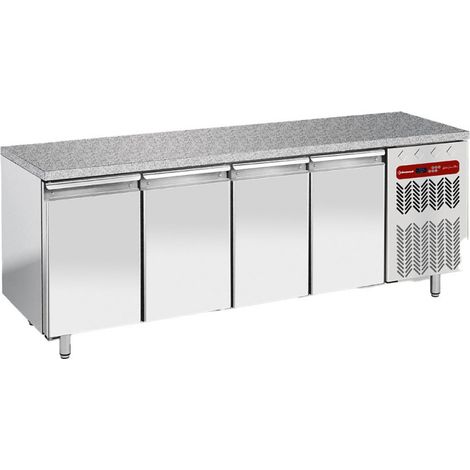 Table réfrigérée ventilée 4 portes top -granit - Diamond (1/5)
