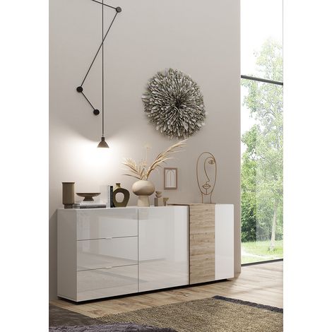 Buffet/bahut moderne 2 portes/3 tiroirs Cadix (1/5)