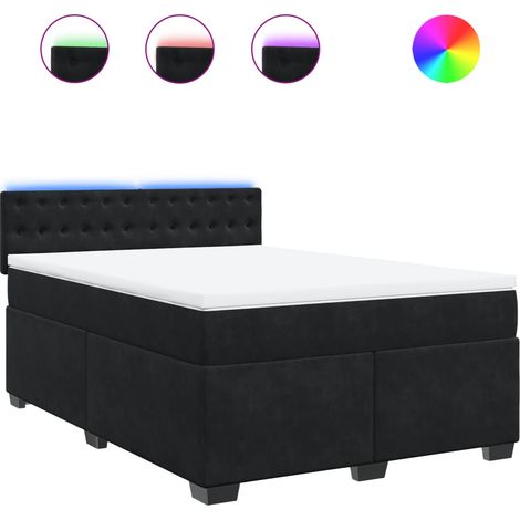 Maison Exclusive - Boxspringbett mit Matratze Schwarz 140x200 cm