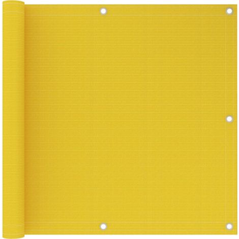 Écran de balcon Jaune 90x600 cm PEHD (1/5)