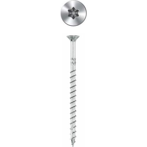 Index – Vis à bois T25 zinguées 5 x 100 mm – Pour bois tendre et dur – Vissage rapide en série – Homologuées CE