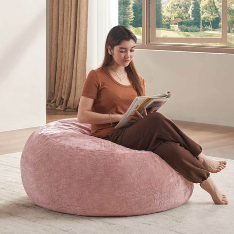 Sillón puff 3FT rosa 90 x 90 x 50 cm para adultos (1/5)