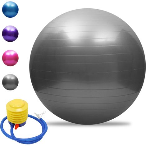 Irovami Ballon de yoga anti-éclatement, ballon d'équilibre et de stabilité épais, ballon de Pilates, ballon de fitness et d'exercice 45 cm / 55 cm / 65 cm / 75 cm, pompe à air offerte (1/5)