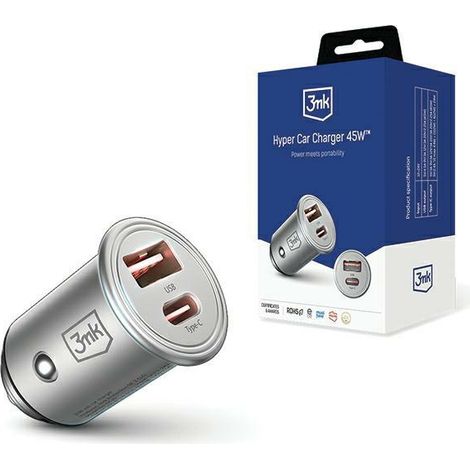 45W 3MK USB-C/USB-A Kfz-Ladegerät