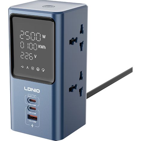 Prise verticale avec affichage numérique tour USB multiport multifonction pour bureau et maison (1/5)