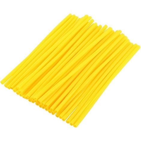 Jeu de 36 protections de rayons pour jantes de motocross et motos tout-terrain, jaunes (1/2)