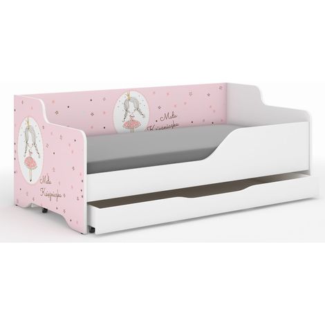 Set letto per bambine Lilu 160x80, tema principessa