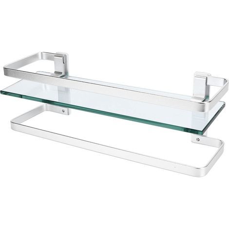 Badezimmerregal, robustes, wandmontiertes Badezimmerregal mit hoher Tragfähigkeit für Küche, Badezimmer und Schlafzimmer (1/5)