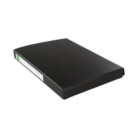 Dokumentenmappe 24,5 x 31,8 cm (B x H) DIN A4 280 Bl. (80 g/m²) 30mm Hartpappe recycelt schwarz (1/4)