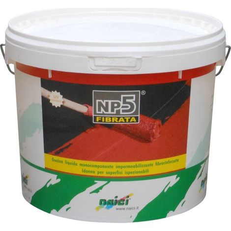 GUAINA LIQUIDA NAICI NP5 FIBRATA IMPERMEABILIZZANTE PER TERRAZZI Bianca 20 KG
