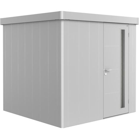 Gerätehaus Neo 2B Standardtür silber-metallic