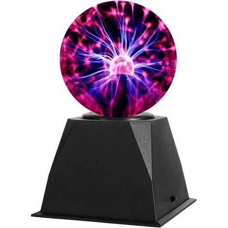 Lampe Boule De Plasma - 4 Pouces - Interaction Tactile Et Sonore - Décoration Scientifique - 1 Piece (1/4)
