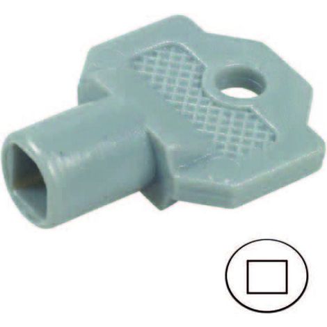 Chiave plastica per cilindro con quadrello per quadri elettrici 152a misuara foro mm.6x6 - 10 pz