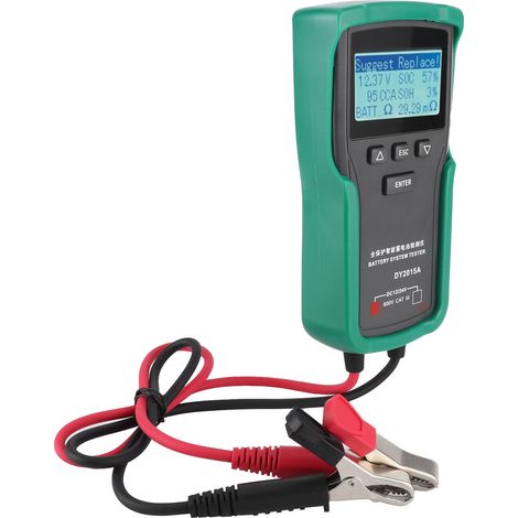 Testeur de batterie automobile 12V-24V, testeur de charge de tension, détecteur de capacité de batterie numérique, analyseur de charge électrique DY2015A (1/5)