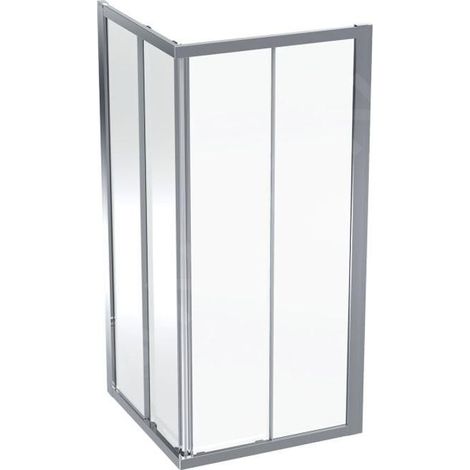 Geberit GEO - Cabine de douche 90x90 cm, argent/verre clair 560.122.00.2 (1/2)