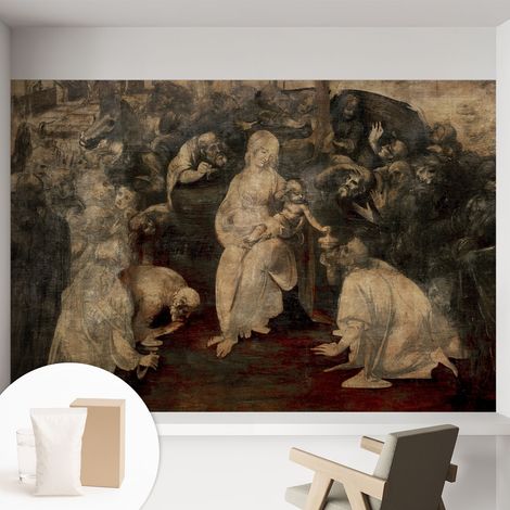 Papier peint avec colle pour décoration moderne de salon chambre à coucher cuisine et bureau Facile Rencontre spirituelle 152x104 cm (1/5)