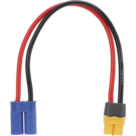 RC-Buchse auf EC5-Stecker Adapterkabel 14AWG XT60HF, Hochstromfähig, korrosionsbeständig, EC5-Stecker (1/4)