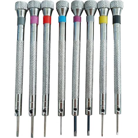 Jeu 8 Tournevis Précision Réparation Montres Lunettes Horloger 0,6mm (1/5)