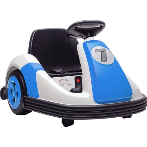Kids Bumper Car with 360-Degree Rotation, 6V Electric Ride On Car with Music and Horn for 3-8 Years Old, Blue