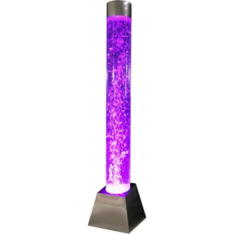 Colonne de bulles d'eau - LEDs à couleur changeante - Argenté - H. 130 cm - WOBY