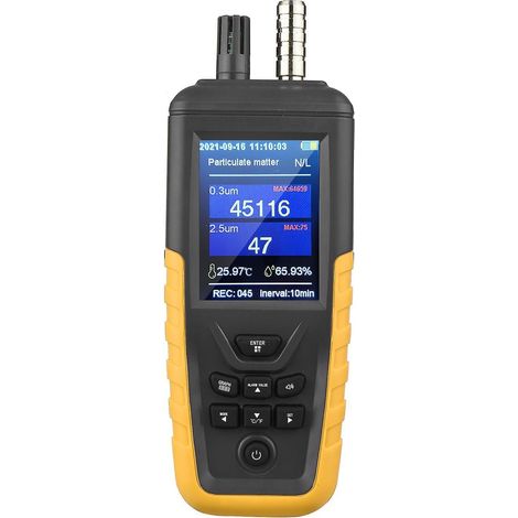 Compteur de particules de poussière, testeur intelligent de température et d'humidité, instrument de mesure de poussière multifonction. (1/5)