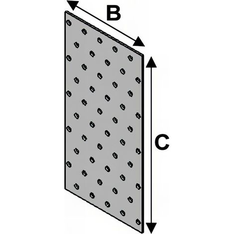 Plaque perforée (l x L x ép) 120 x 300 x 2,0 mm - Fixtout (1/2)