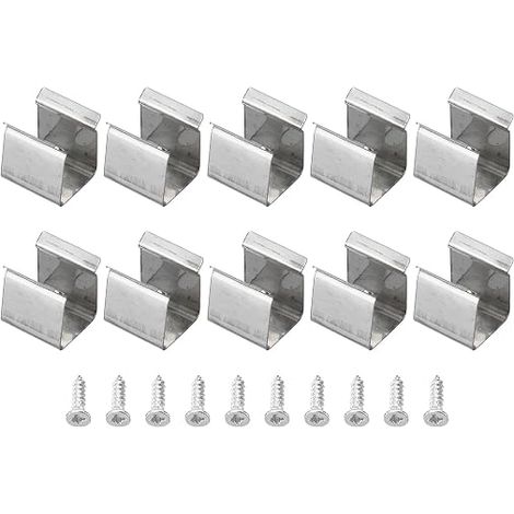Stainless Steel LED Mounting Clips with Screws for 8-11mm 40pcs (1/5)