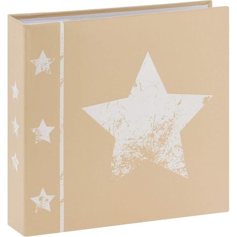 Album Photo 22.5 x 22 cm, 200 photos 10 x 15 cm, Motif Etoile, Beige (1/5)