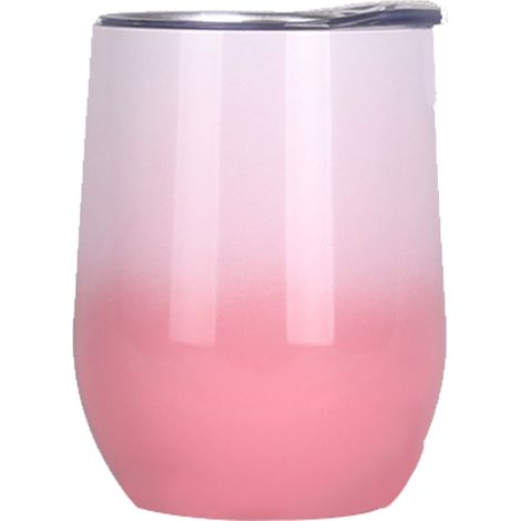 Tumbler En Acier Inoxydable - Isolé Double Paroi - Pour Vin Café Cocktail - Avec Couvercle Amovible - 1 Pièce (1/5)