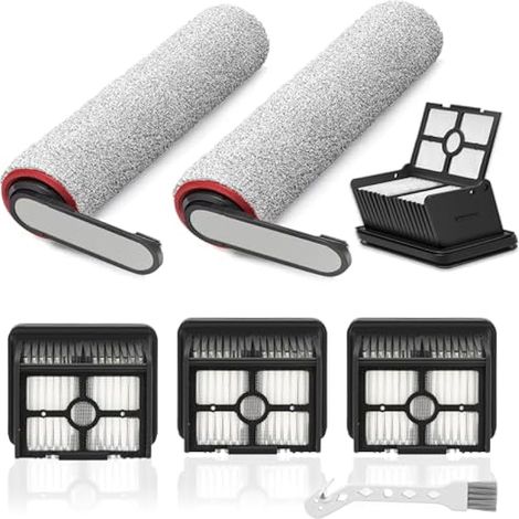 2 Brosse à rouleau de rechange 4 Filtres pour Dreame H12 Pro, H12 Dual Aspirateur eau et poussières Pièces détachées (1/5)