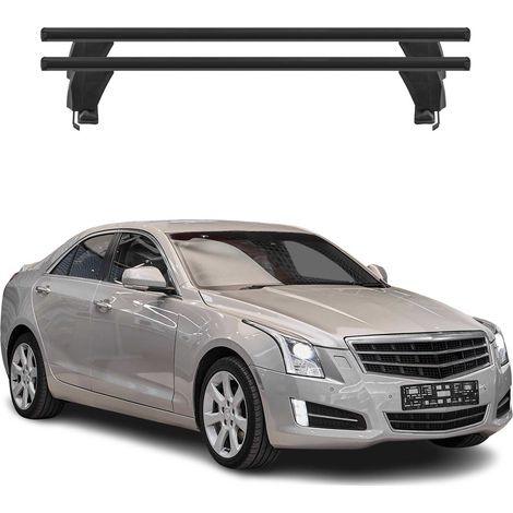 OMAC Dachträger Querträger Alu für Cadillac ATS 2013-2019 – Abschließbar – T-Nut – City-Crash-getestet – Max. 50 kg Schwarz (1/5)