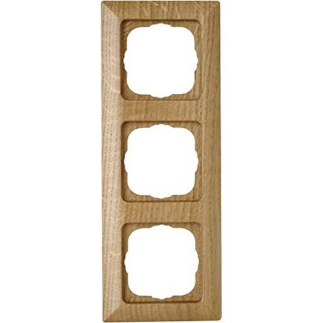 Kopp 306730083 - Mascherina in rovere naturale a 3 ingressi, per montaggio verticale e orizzontale, serie: Milano