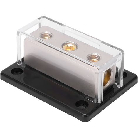 Bloc de distribution d'alimentation à 2 voies 0GA Entrée 4GA Sortie Bloc de connexion de distribution universel pour audio de voiture (1/5)