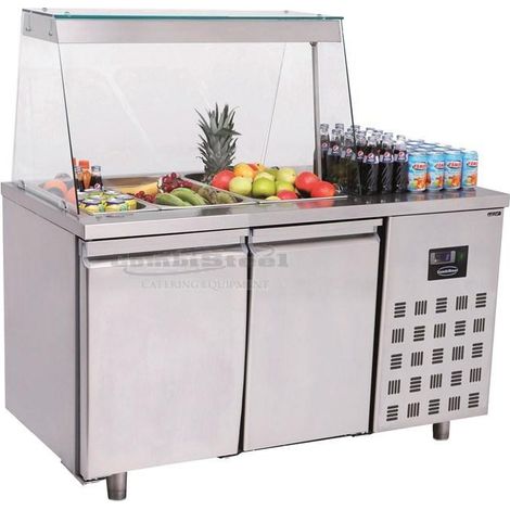 Saladette réfrigérée avec verre - 2 portes - Combisteel (1/2)