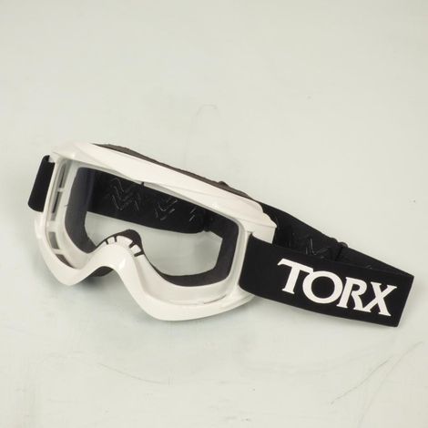Lunette masque blanc supermotard enduro cross Torx pour homme / (1/5)